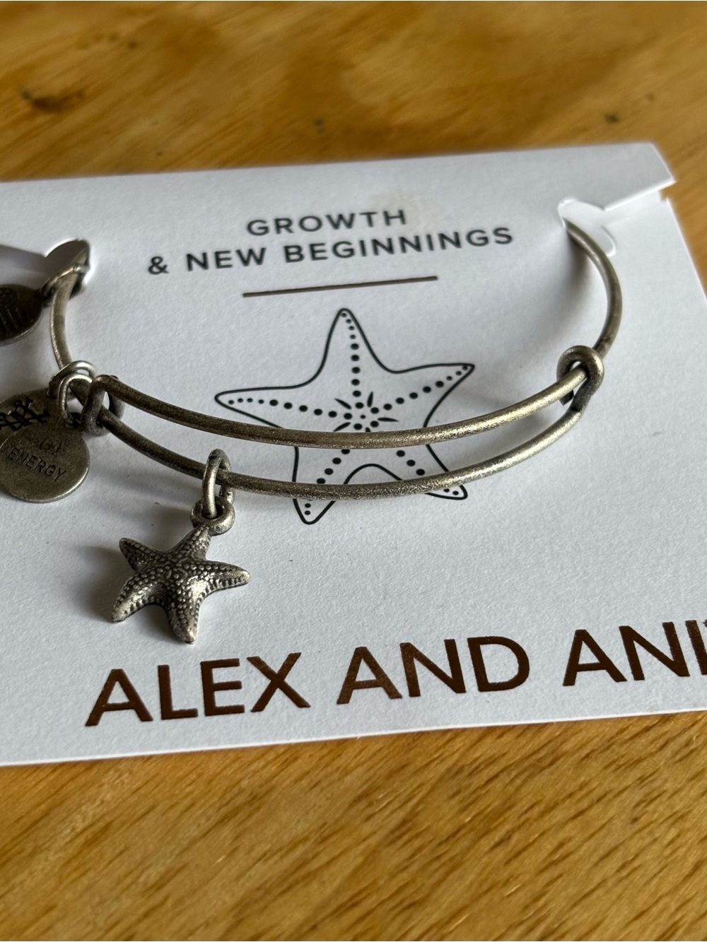Alex and Ani Silver Starfish Expandable Bangle Bracelet